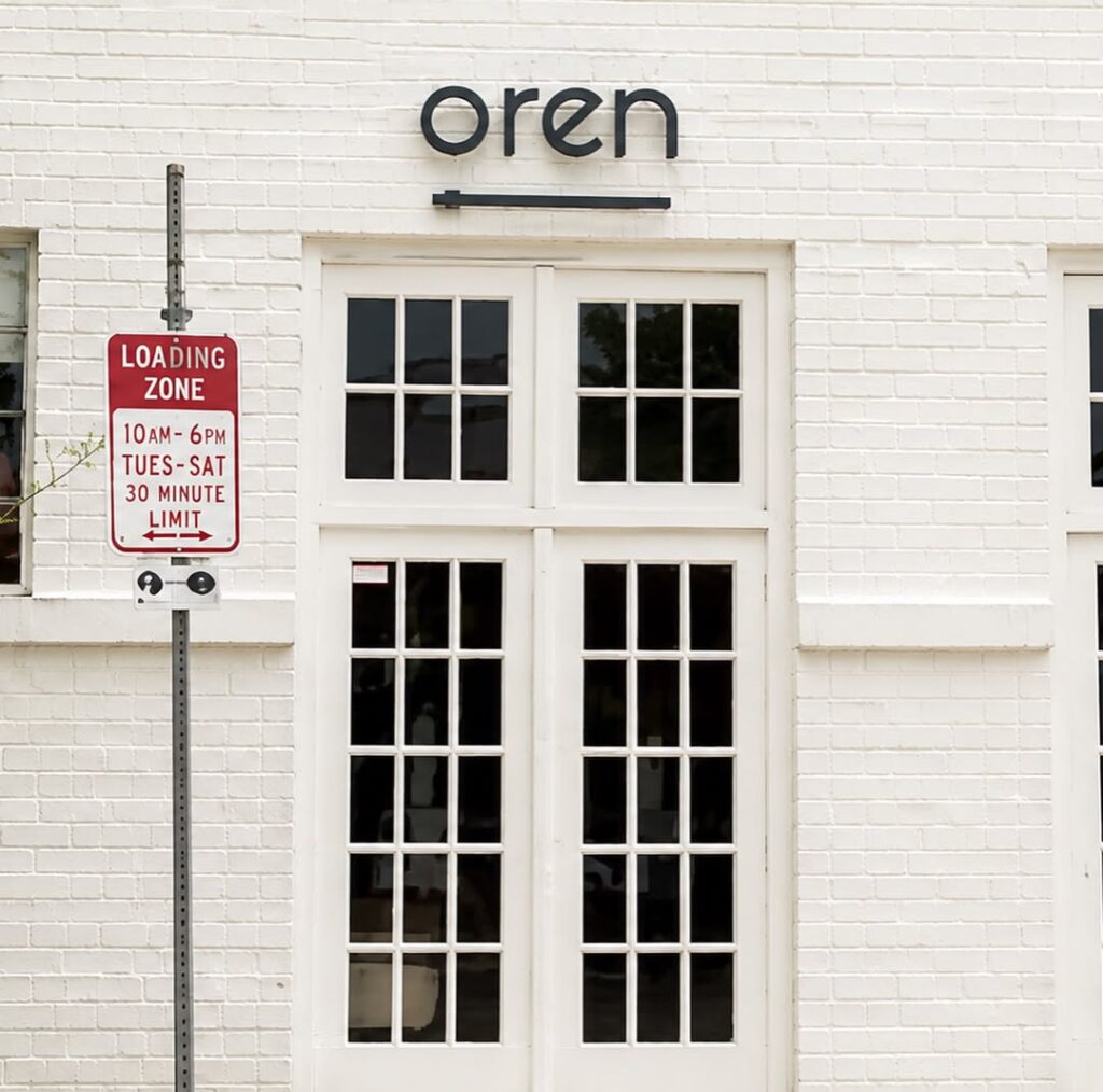 Oren restaurant exterior Exterior entrance of Oren restaurant in Tulsa